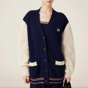 미우미우 울 캐시미어 가디건