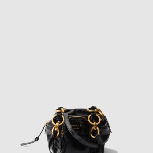 댕글 가죽 탑 핸들 미니백 1BB137