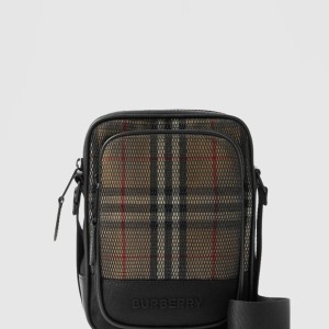 자수 로고 체크 크로스백  80659071