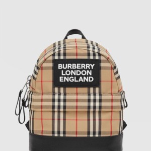 로고 아플리케 빈티지 체크백팩 80310061