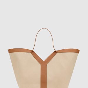 캔버스와 가죽 소재의 y 토트 817602