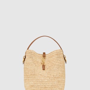 우븐 라피아 및 베지터블 태닝 가죽 소재의 LE 37 773991