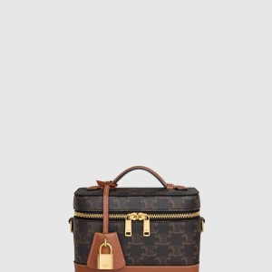 로고 프린트 카프스킨 베니티 케이스 119462