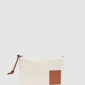 오블롱 파우치 - 애너그램 자카드 & 카프스킨